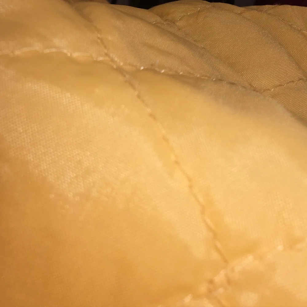 Vintage Eddie Bauer Fleece-Lined Anorak Rain Jacket In Mustard Yellow Size Med - Picture 14 of 15